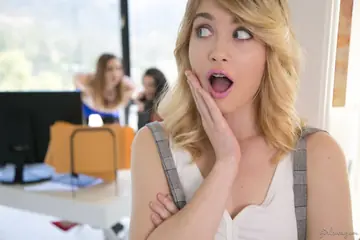 Natasha Nice – Tattooed Blonde and Slim Brunette Kiss and Lick Pussy