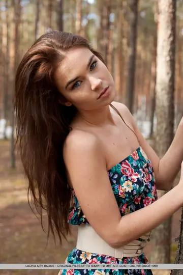 European Woman Spreads Her Hairy Pussy in the Forest