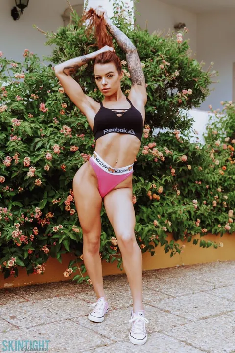 Mia Stryker: Busty Redhead Strips Out of Her Panties by Blooming Bushes – photo 4 of 12
