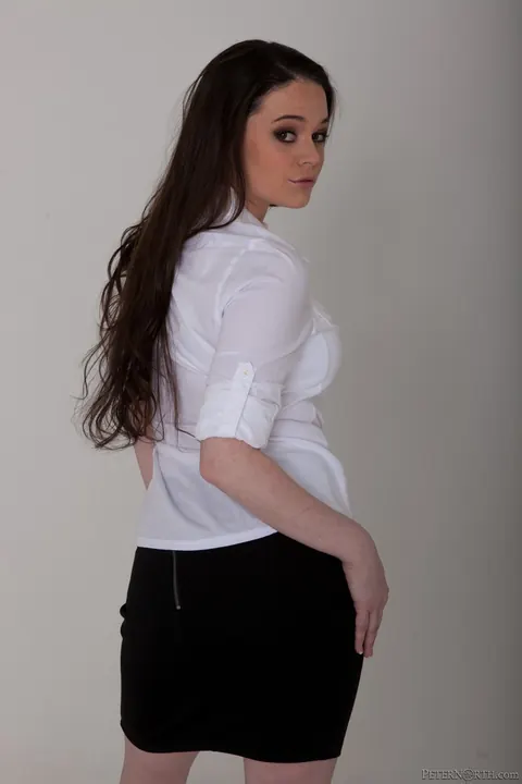 Tessa Lane: Busty Brunette Secretary Sucks and Rides Until He Cums in Her Mouth – photo 2 of 18