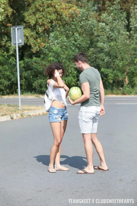 Bunny Love: Hungarian Babe with Short Curly Hair Fucks a Stranger Outdoors – photo 3 of 21