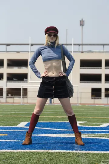 Blonde in Glasses Shows Her Tits and Ass in Public