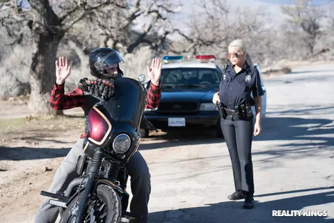 Bridgette B: Spanish Blonde MILF in Uniform Sucks and Fucks on a Cop Car – photo 5 of 20