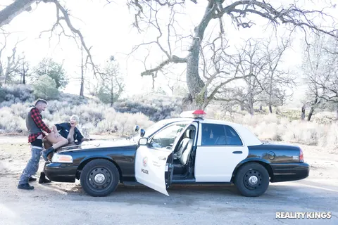 Bridgette B: Spanish Blonde MILF in Uniform Sucks and Fucks on a Cop Car – photo 20 of 20