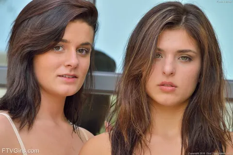 Leah Gotti & Brooklyn Jane: Brunette Lesbians Kiss and Strip Outdoors – photo 11 of 15