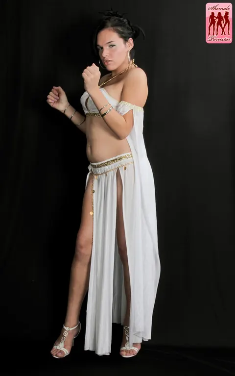 Petite Trans Woman Strips Nude and Poses for the Camera – photo 2 of 16