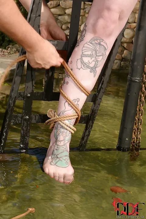 Hollie Hatton: Busty Blonde in Bondage Gets Fucked Outdoors – photo 4 of 16