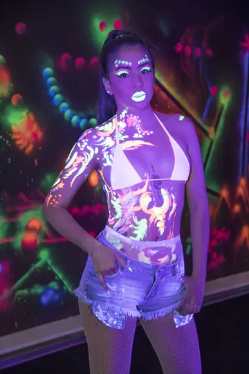 Skinny Latina Strips Out of Her Pantyhose and Shorts for Sex on Stage
