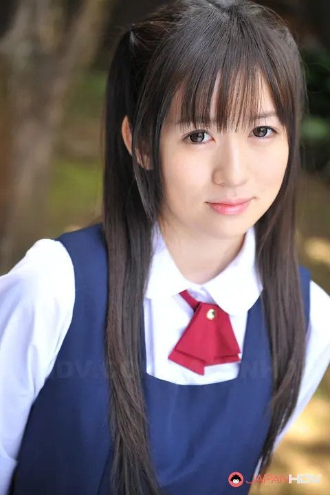 Ai Uehara: Slim Japanese Brunette Poses in a Skirt in the Garden – photo 10 of 15