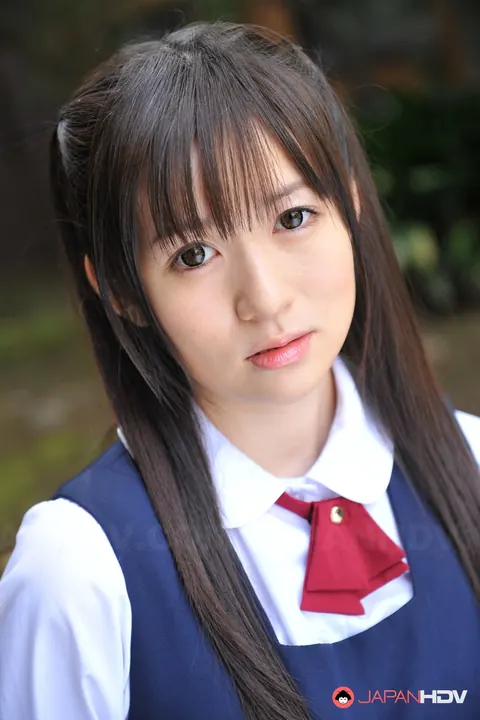 Ai Uehara: Slim Japanese Brunette Poses in a Skirt in the Garden – photo 12 of 15