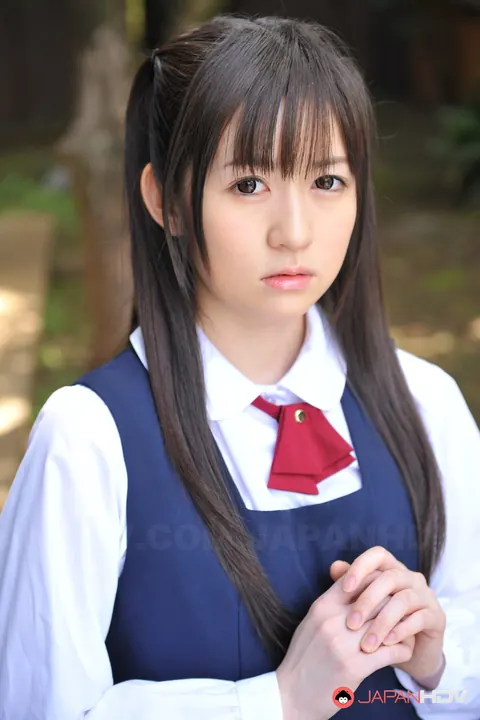 Ai Uehara: Slim Japanese Brunette Poses in a Skirt in the Garden – photo 13 of 15