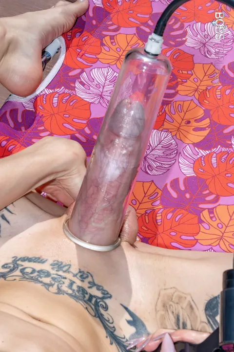 Thick Trans Woman Toys Her Erect Cock and Shows Her Ass Outdoors – photo 16 of 16
