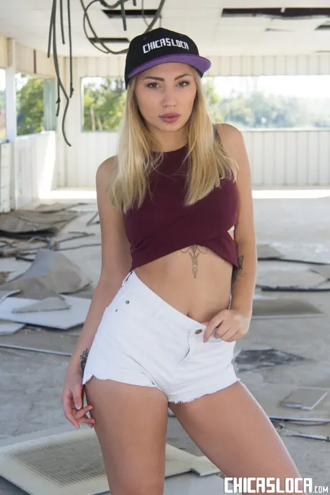 Haley Hill: Spanish Blonde Gets Fucked Outdoors in Lingerie – photo 1 of 16
