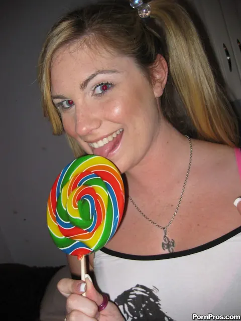 Hayden Night: Busty Blonde in Pigtails Spreads Her Pussy Wide – photo 2 of 16
