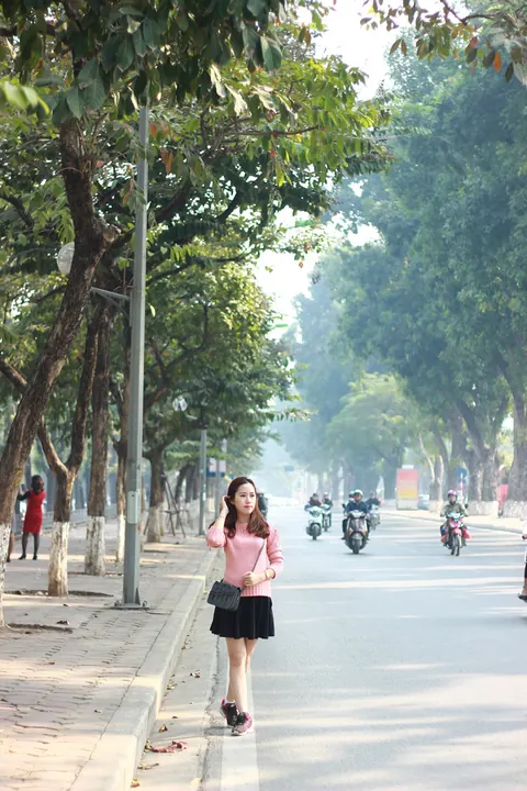 Petite Asian Redhead Strips Out of Her Skirt Outdoors – photo 6 of 20