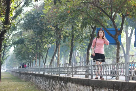 Petite Asian Redhead Strips Out of Her Skirt Outdoors – photo 14 of 20