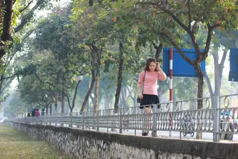 Petite Asian Redhead Strips Out of Her Skirt Outdoors – photo 15 of 20