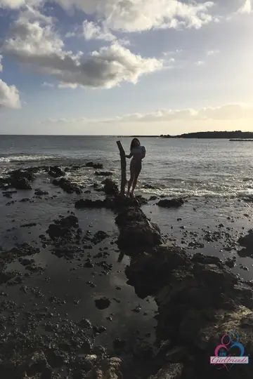 Karlee Grey – Petite Busty Brunettes in Shorts Have Lesbian Sex on the Beach