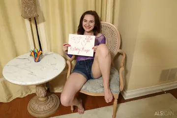 PAWG Strips Naked and Uses a Glass Dildo