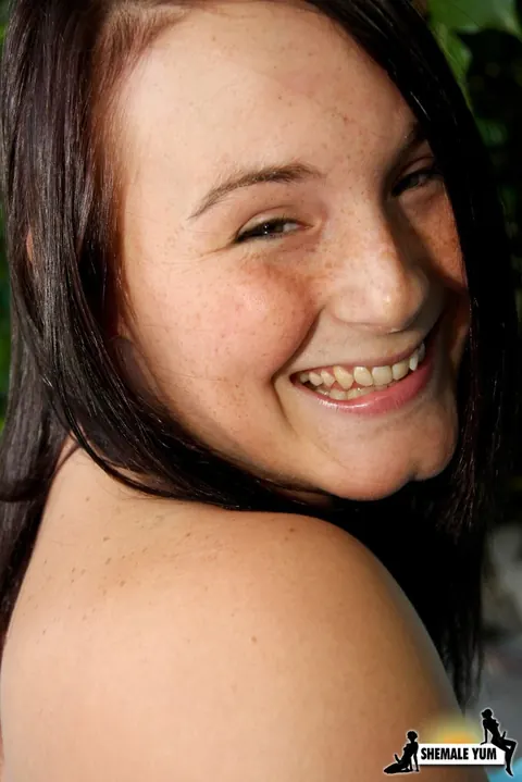 Thick Trans Woman in a Bikini Strips Outdoors – photo 14 of 16