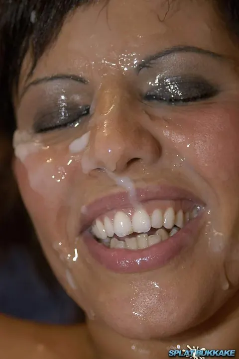 SCARLETT MARCH: Blonde Latina MILF Takes Interracial Gangbang Facials – photo 15 of 15