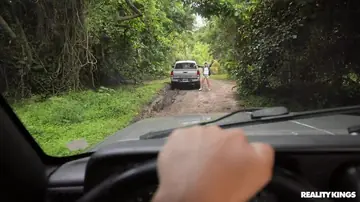 Skinny Czech Blonde Rides a Boyfriend Cowgirl in a Pickup Truck