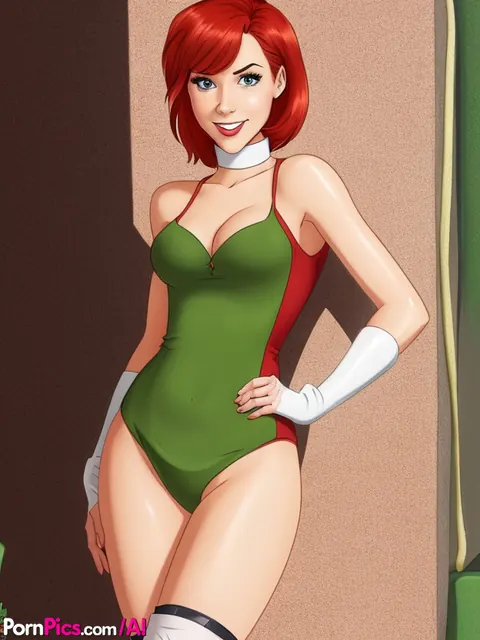 AI-Generated Redhead Pulls Clothes Aside and Spreads Outdoors – photo 5 of 10
