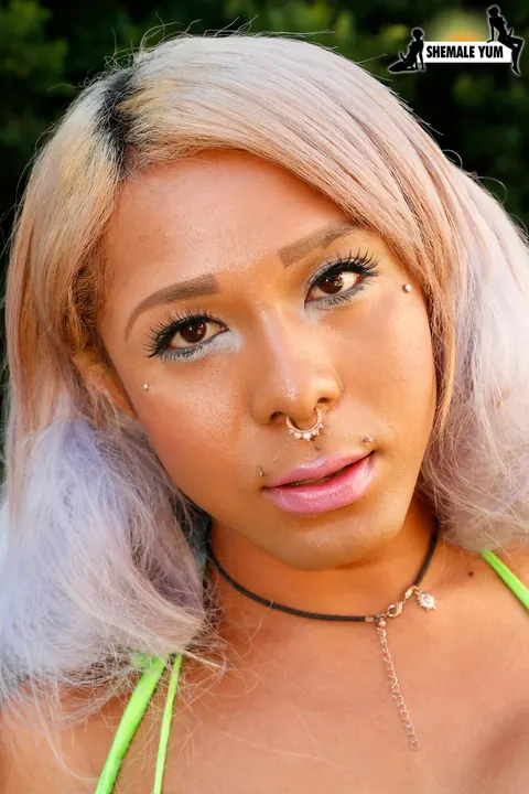 Latina Trans Woman Poses Nude and Shows Her Hard Cock – photo 3 of 16