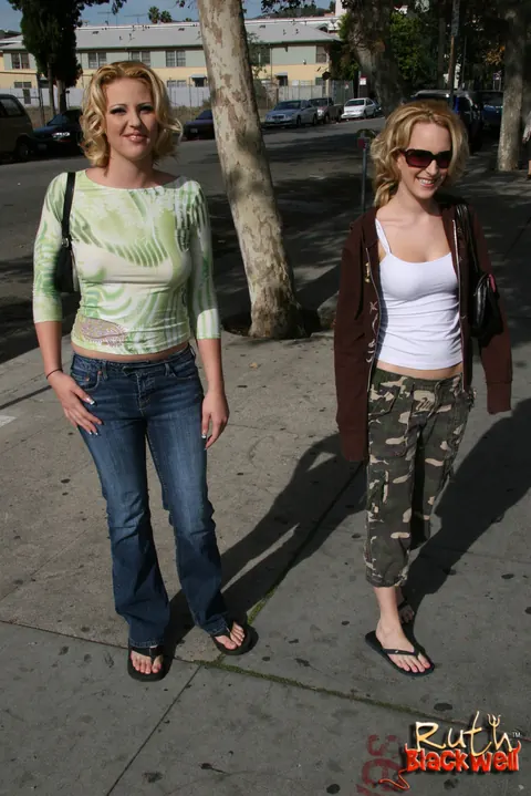 Katrina Angel: Two Blondes Share a BBC with Handjobs and a Cumshot – photo 1 of 21