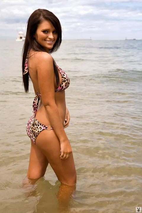 Nikki Mitchell: Two Brunettes with Big Natural Tits Pose in Bikinis Outdoors – photo 9 of 15