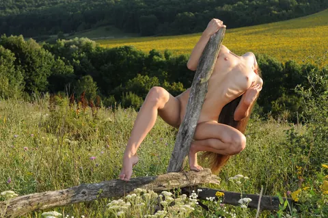 Woman Strips Nude and Poses for an Erotic Gallery – photo 15 of 21