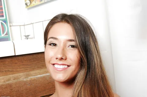 Eva Lovia: Latina Brunette in Lingerie Spreads Her Shaved Pussy – photo 10 of 16
