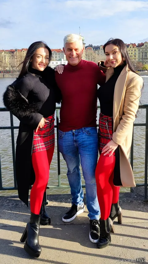 Lady Gang & Zuzu Sweet: Czech Brunettes Lift Skirts for Outdoor Threesome – photo 3 of 15